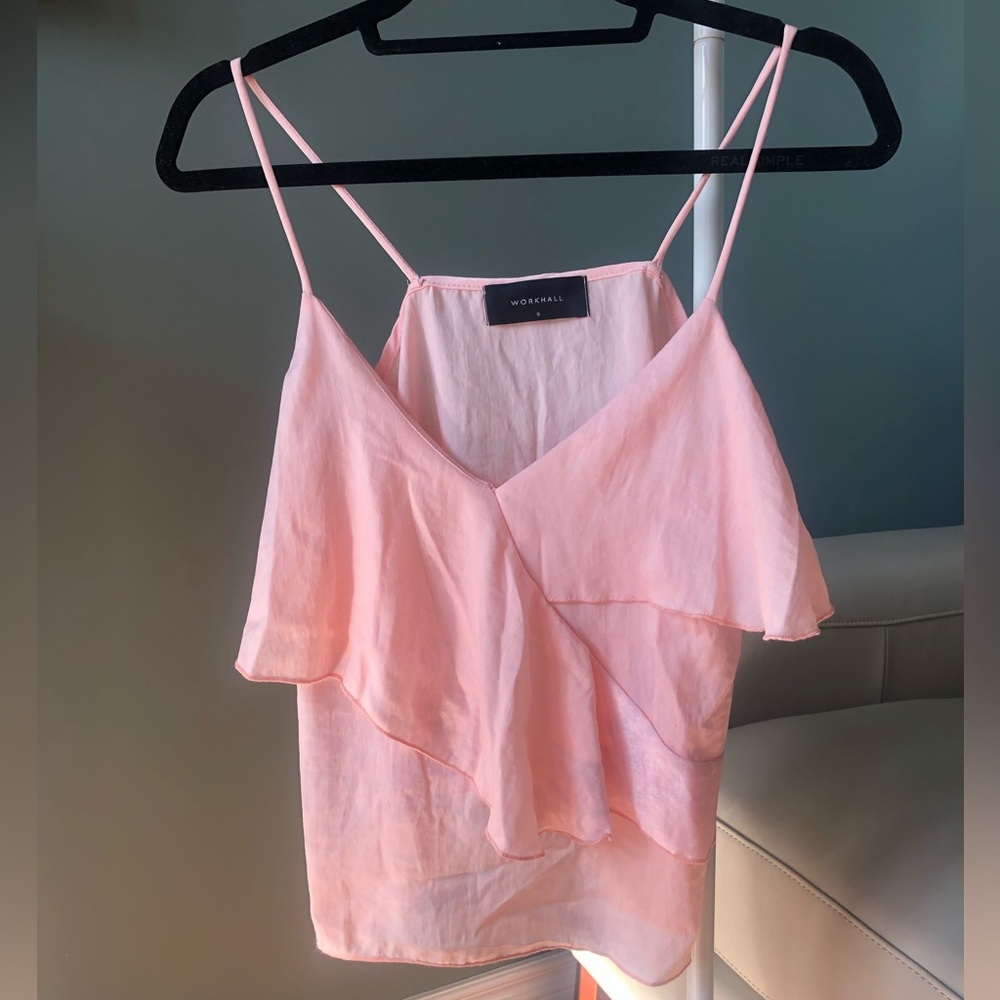 Workhall Pink Flounce Tank
